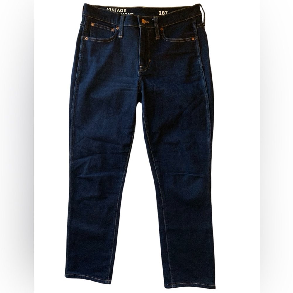 J. Crew Vintage Slim Straight Dark Blue Denim Jeans